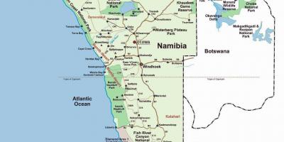 L'esquelet de la costa de Namíbia mapa