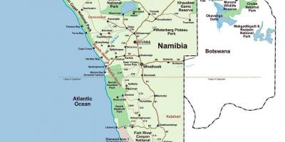 El mapa de Namíbia